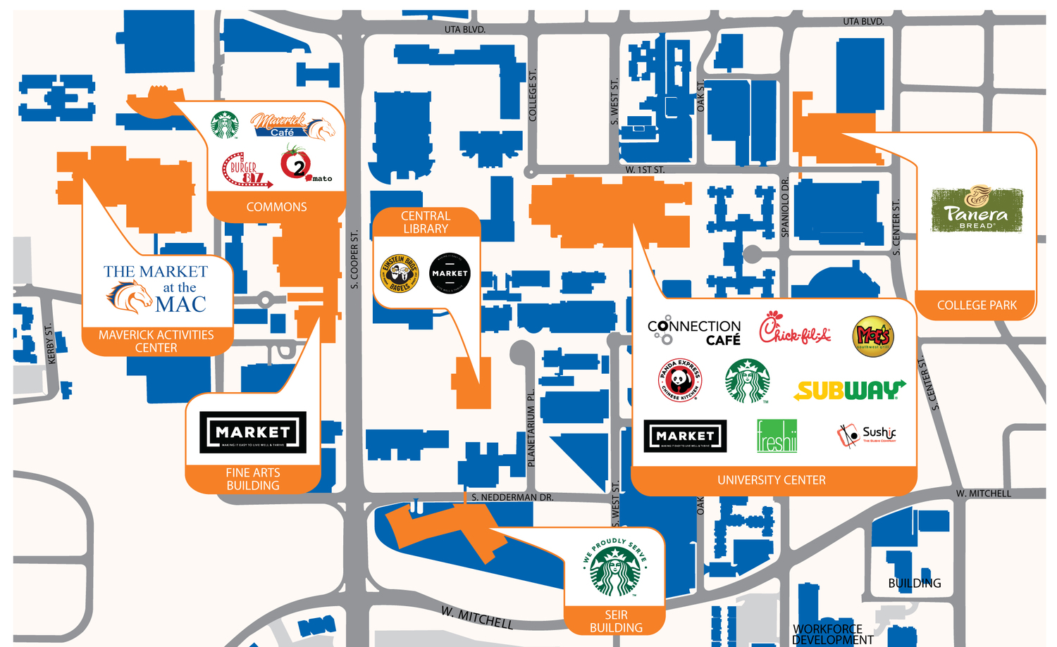 Dine On Campus At University Of Texas At Arlington Campus